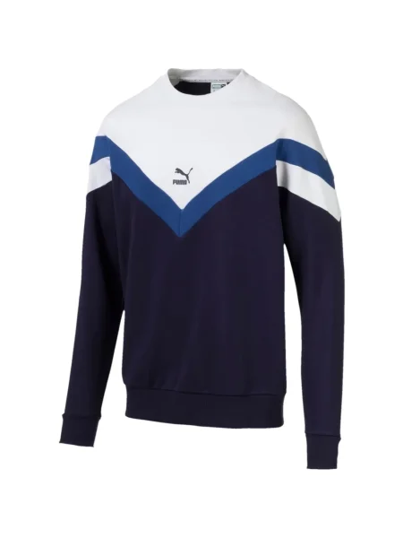 Hanorac crewneck Puma cu decolteu rotund albastru
