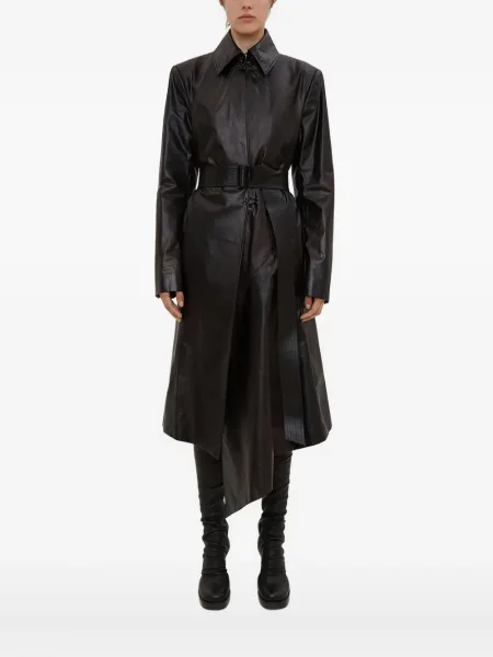 Palton Olivier Theyskens din piele negru