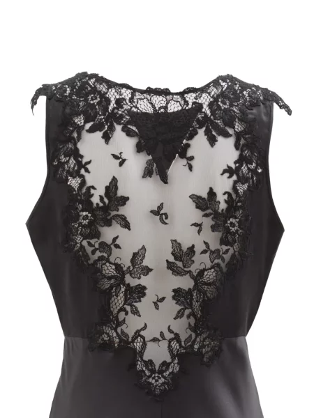 Rochie maxi Loretta Caponi de mătase negru