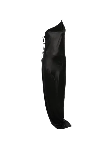 Maxi rochie maxi Rick Owens Drkshdw cu un umăr gol de costum negru