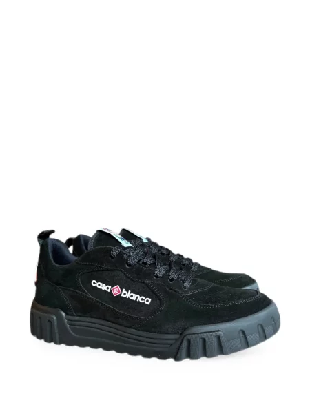 Sneakerși Casablanca din piele de căprioară negru