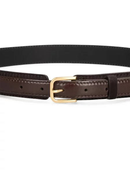 Cu centură curea Dries Van Noten din piele maro