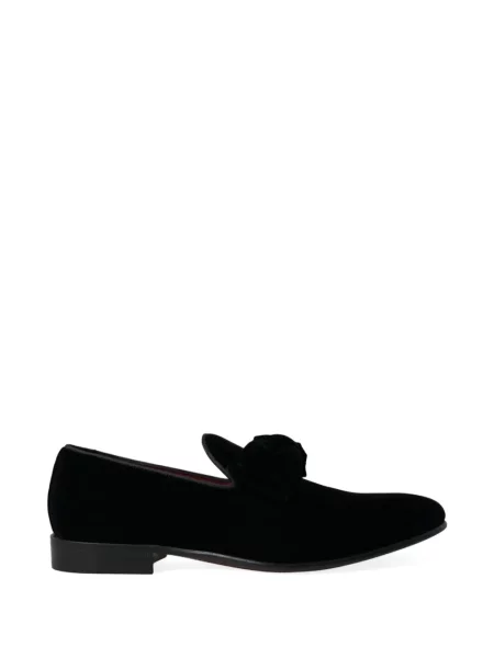 Pantofi loafer Dolce & Gabbana de catifea negru