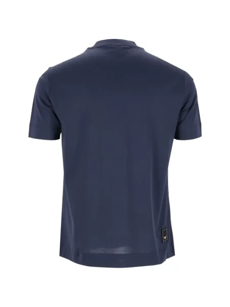 Μπλούζα Emporio Armani lyocell μπλε