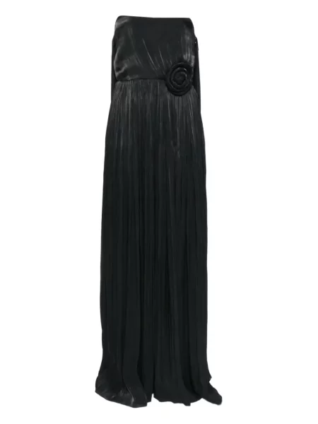 Rochie maxi Nissa plisată de costum negru
