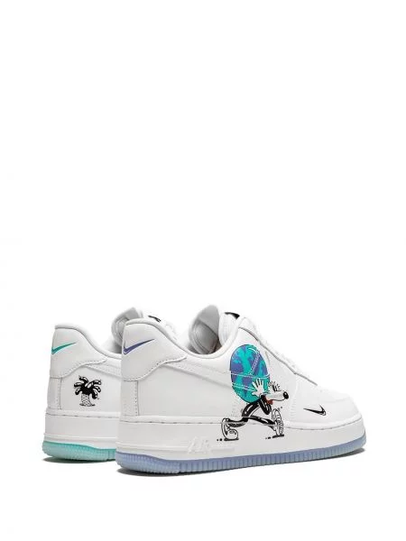 Květinové tenisky Nike Air Force zelené