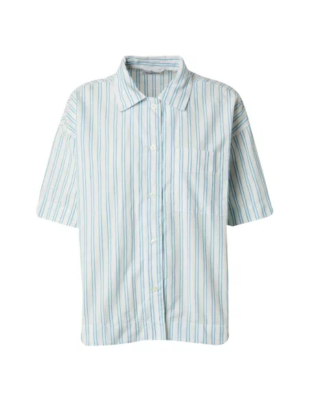 KnowledgeCotton Apparel Halenka azurová bílá