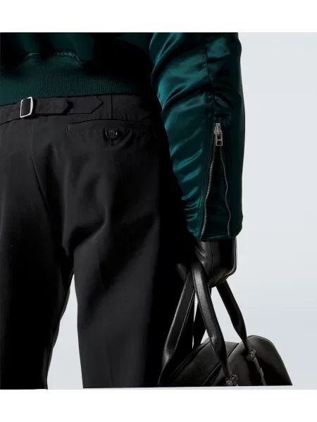 Geacă bomber Tom Ford din satin verde