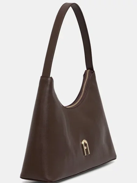 Kožená kabelka Furla hnědá