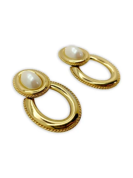 Cercei Jennifer Gibson Jewellery cu perle auriu
