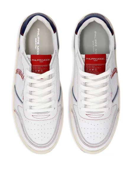 Sneakerși Philippe Model Paris cu platformă alb