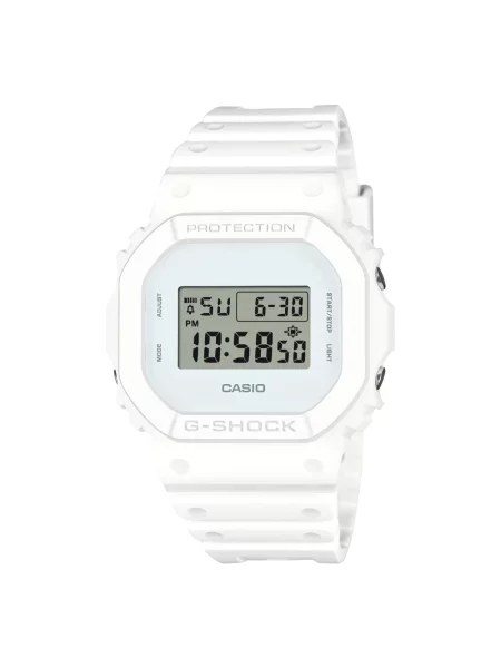 Lniany zegarek Casio biały