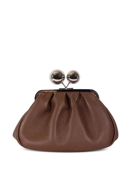 Geantă de călătorie Weekend Max Mara din piele maro
