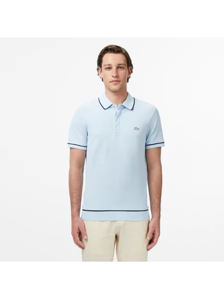 Поло Lacoste голубое