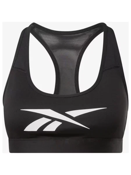 Biustonosz Reebok Lux Racer Logo Vector w kolorze czarno-białym XXS czarny