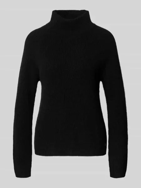 Sweter z dzianiny z kaszmiru ze stójką Fynch-hatton czarny