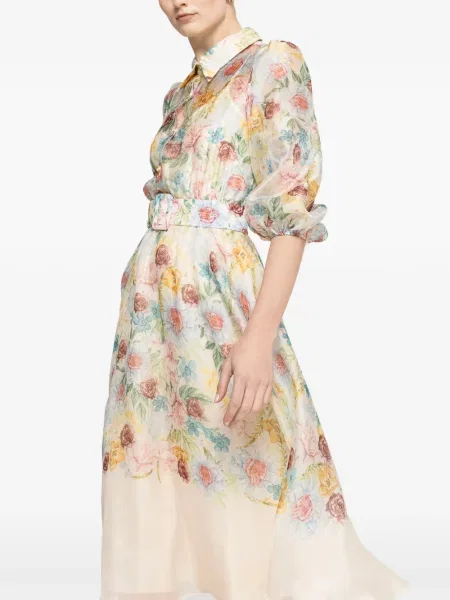 Organza midi ruha Nissa nyomtatás