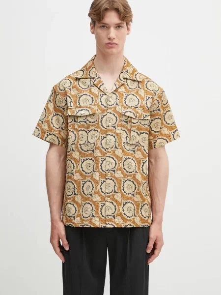 Košulja Drôle de Monsieur La Chemise Paisley za muškarce relaxed s klasičnim ovratnikom smeđa