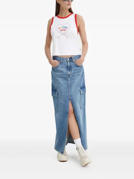 Blugi drepți Levi's® zdrențuiți negru