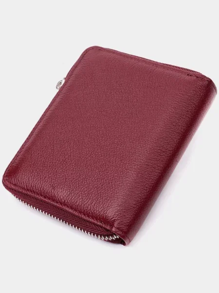 Кожаный кошелек St Leather Accessories бордовый
