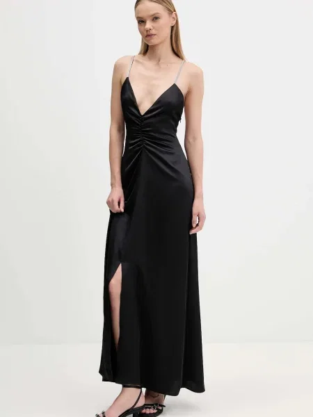 HUGO De satin rochie negru