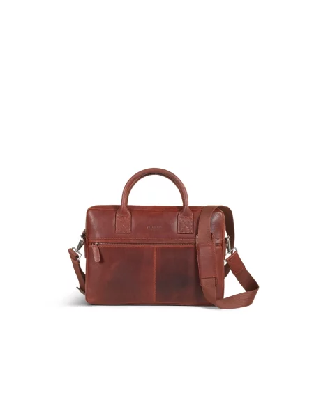 Torba na laptopa Howard London skórzana brązowa