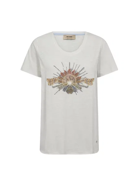 Koszulka Mos Mosh z cekinami beżowa