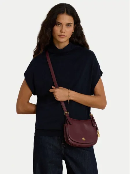 Lauren Ralph Lauren Geantă de umăr MARCY vin roșu