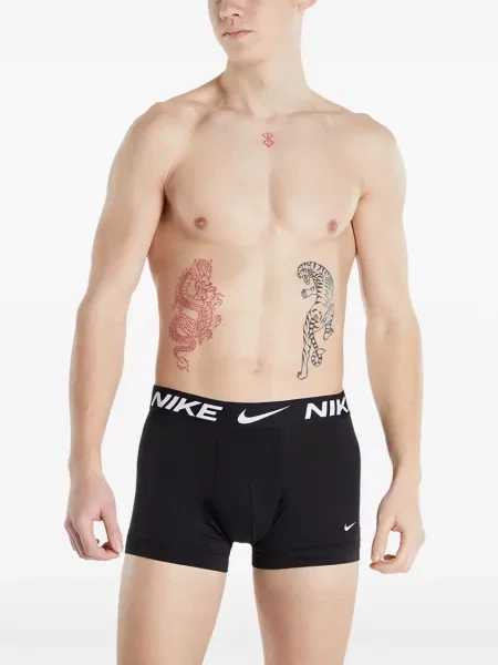 Decupat boxeri Nike cu autograf din fleece negru