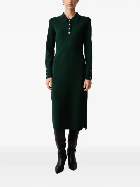 Rochie midi Karl Lagerfeld cu autograf verde
