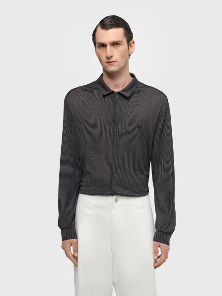 Emporio Armani Сорочка Ліоцелл чорний