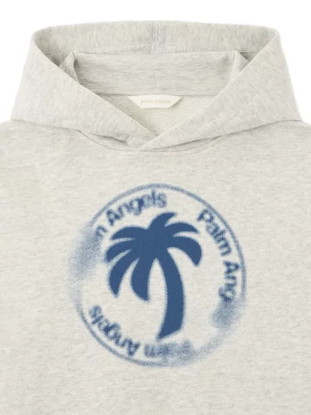 Dětska mikina s kapucí Palm Angels šedá