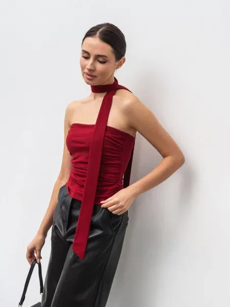 Топ Romashka Люмен віскоза/нейлон бордовий