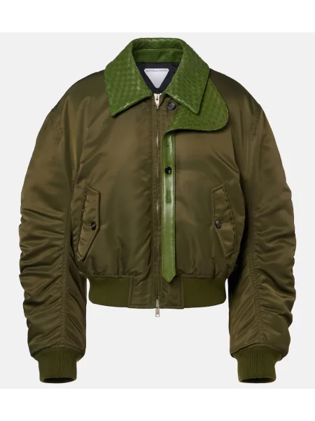 Geanta de piele Bottega Veneta verde