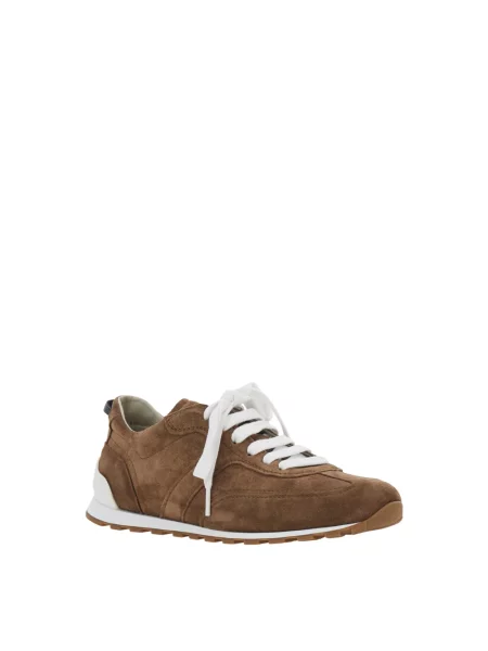 Sneakersy Brunello Cucinelli zamszowe brązowe