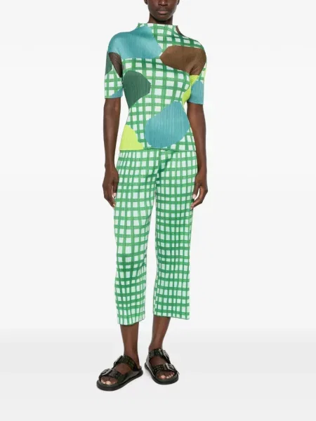 Scurt top Pleats Please Issey Miyake verde
