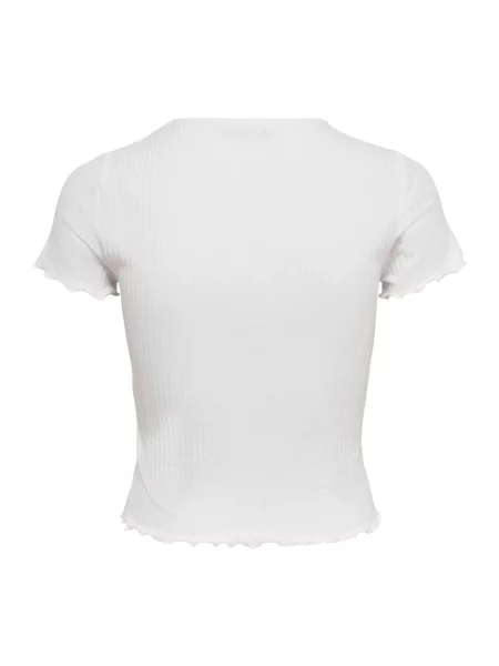 T-shirt o kroju slim fit z dodatkiem model EMMA' Only biała