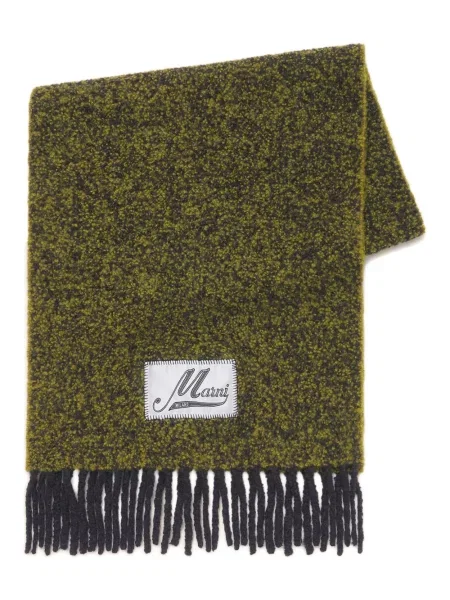 Fular Marni cu franjuri verde