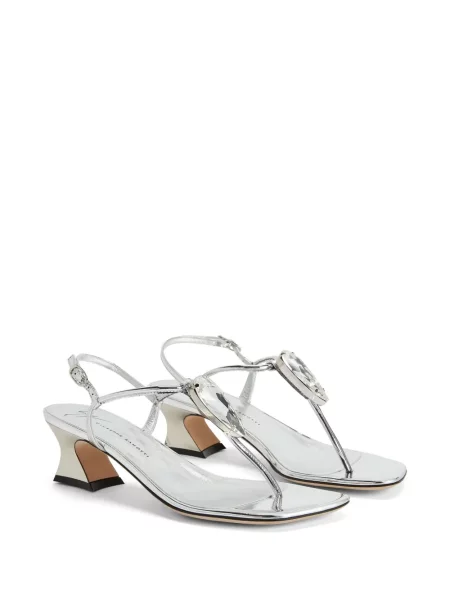 Sandale Giuseppe Zanotti de cristal argintiu