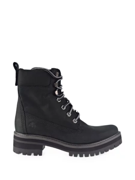 Botine Timberland cu șireturi din dantelă negru