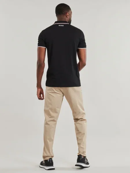 Tricou polo Boss stretch negru
