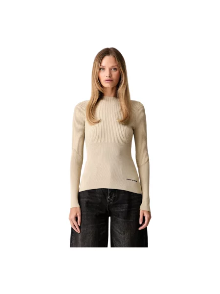 Dzianinowy sweter Armani Exchange beżowy