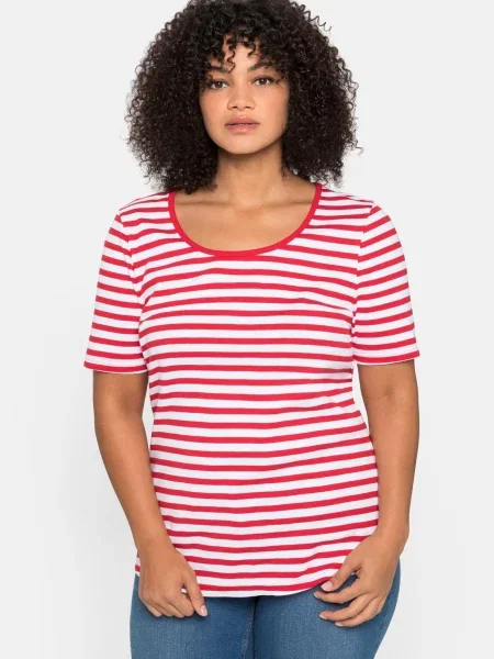 SHEEGO Tricou roșu alb