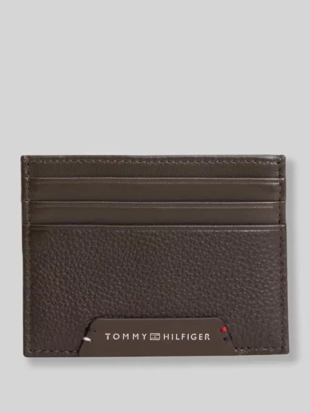 Portfel z naturalnej skóry bydlęcej model CORP CC HOLDER' Tommy Hilfiger