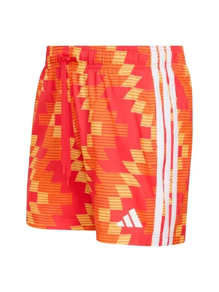 ADIDAS SPORTSWEAR Pantaloni scurți apă FB AOP portocaliu deschis / portocaliu închis / roșu orange alb