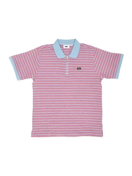 Koszulka polo Obey z nadrukiem niebieska