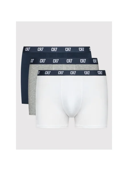 Olcsóbban. Férfi Basic Trunk boxeralsó 3 pár szürke melange/fehér/tengerészkék. Méret: fehér