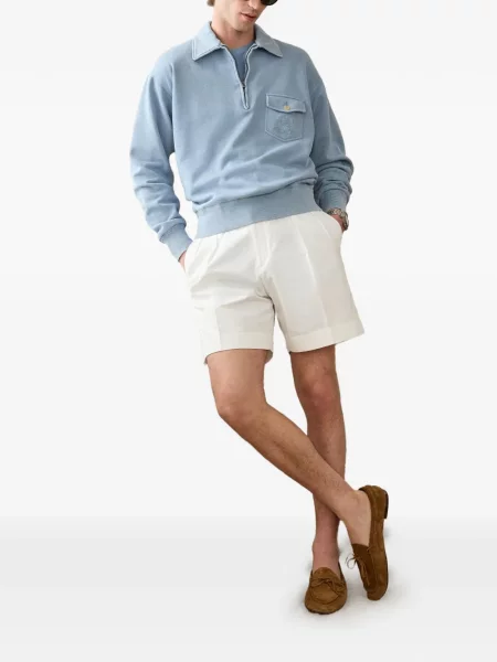 Суичър с цип Ralph Lauren Purple Label бродиран синьо