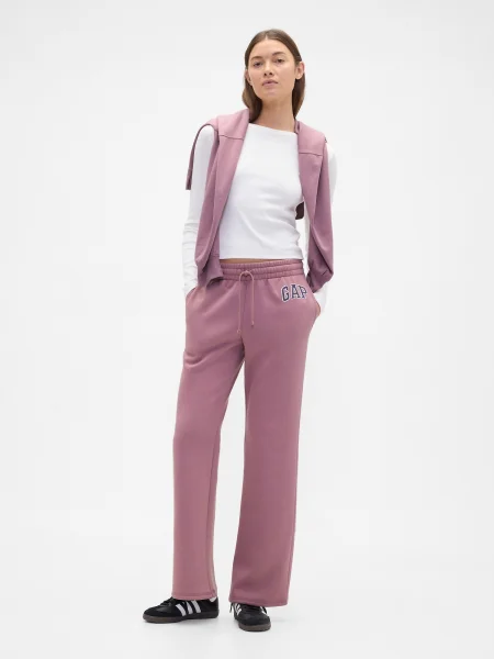 Pantaloni de trening Gap alb