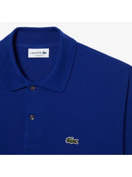 Поло Lacoste голубое